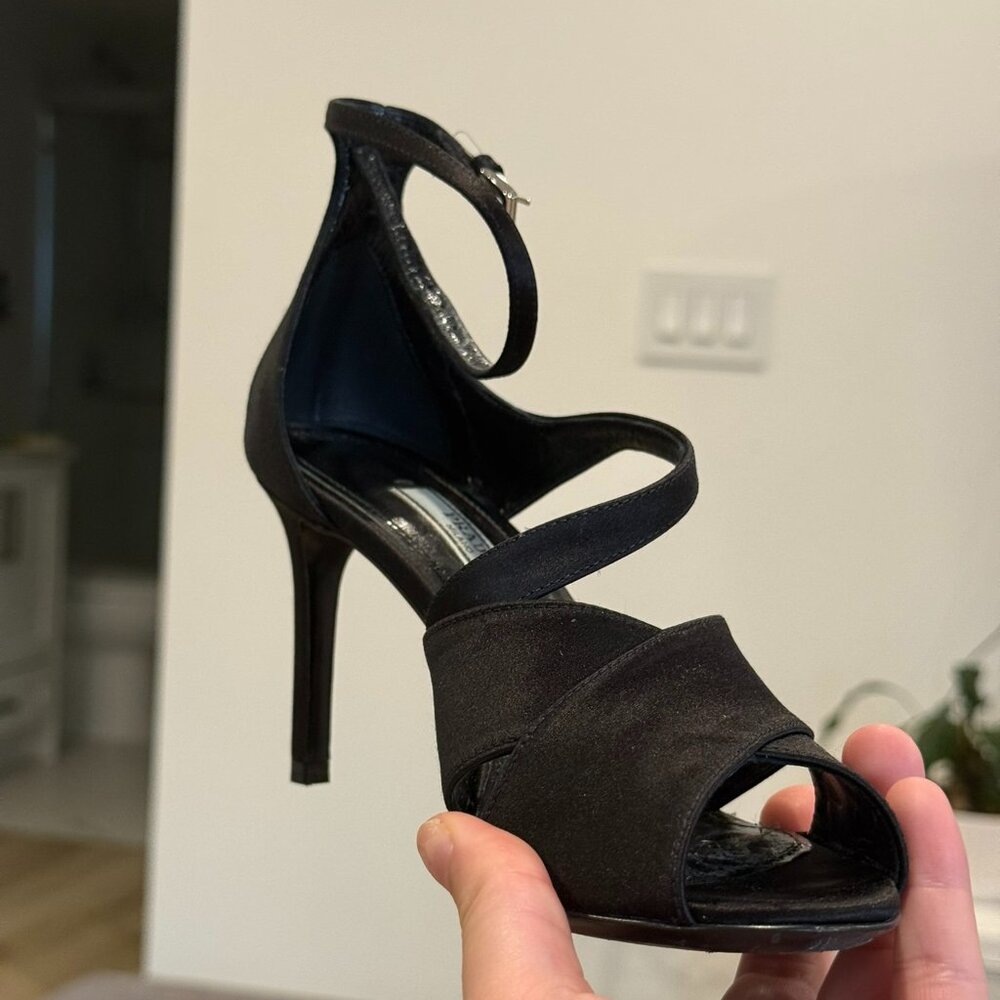 Prada Black Satin High Heel Sandal